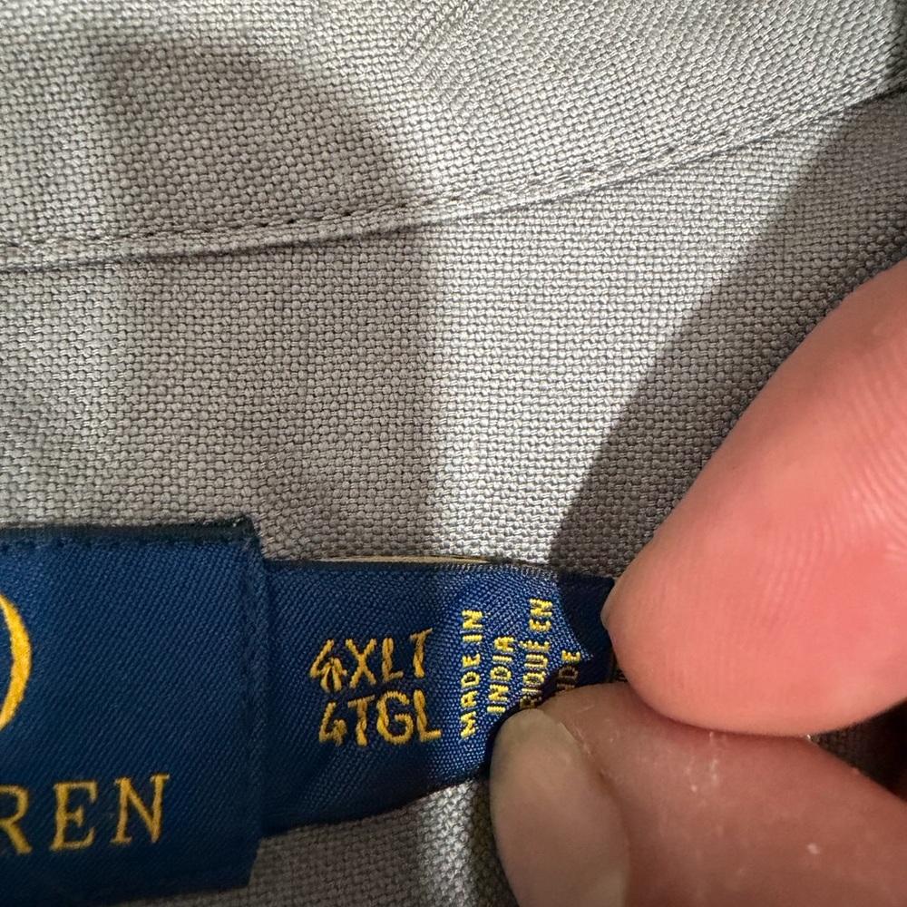 Ralph Lauren Gray Casual Button Down Shirt - Picture 4 of 9